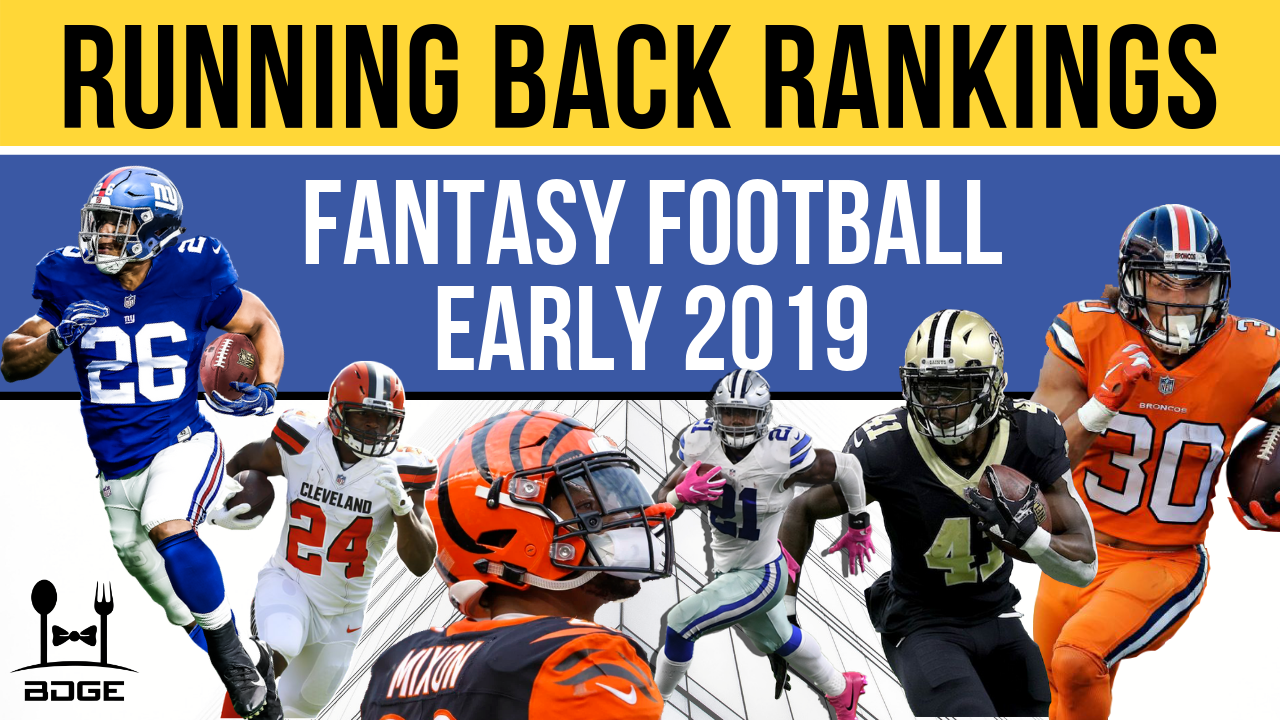 2019 Fantasy Football Running Back Rankings – BDGE Store