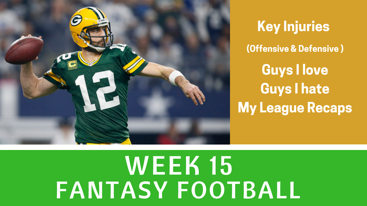 Fantasy Football Week 15 -   Notes – BDGE Store
