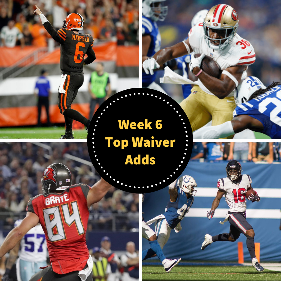 Week 6 Fantasy Football - Top Waiver Wire Adds