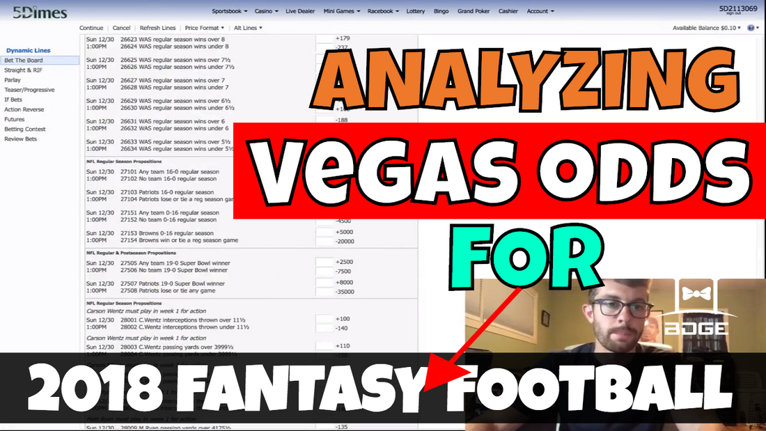 Vegas Player Prop Odds for Fantasy Football | 2018 Fantasy Football