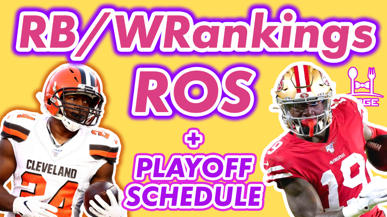 Rest of Season Fantasy Football Running Back & Wide Receiver Rankings ...